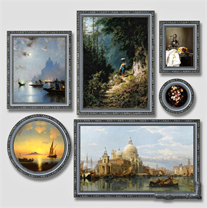 Set of classic paintings